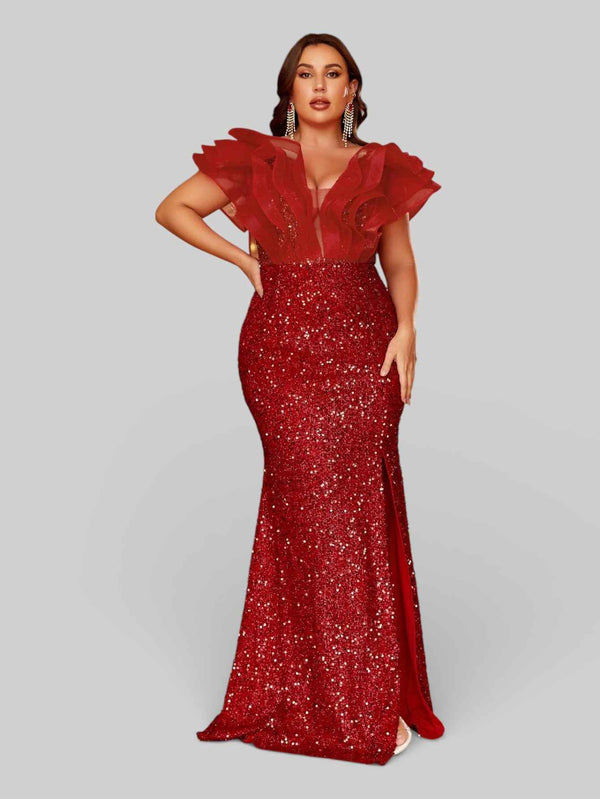 Vestido de Festa com Babados Sidney