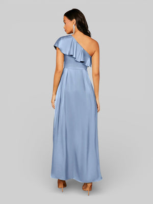 Vestido de Festa Assimétrico com Babados no Busto - Aurea Dress