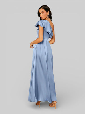 Vestido de Festa Assimétrico com Babados no Busto - Aurea Dress