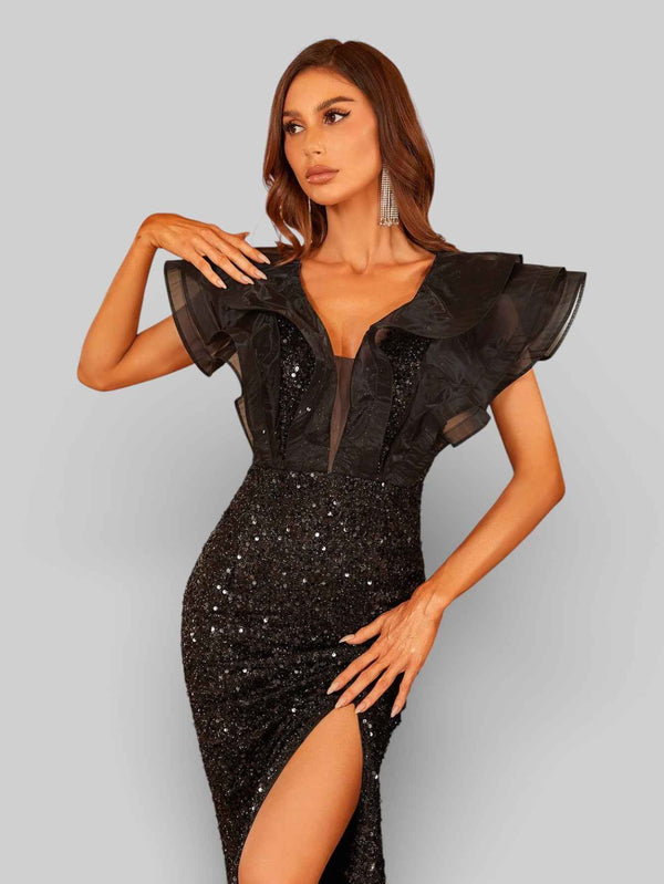 Vestido de Festa com Babados Sidney