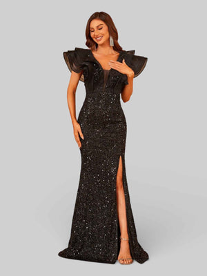 Vestido de Festa com Babados Sidney