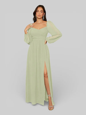 Vestido de Festa Longo com Fenda Angélica - Aurea Dress