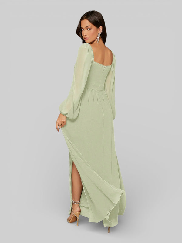Vestido de Festa Longo com Fenda Angélica - Aurea Dress