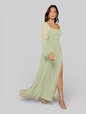 Vestido de Festa Longo com Fenda Angélica - Aurea Dress