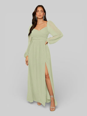 Vestido de Festa Longo com Fenda Angélica - Aurea Dress