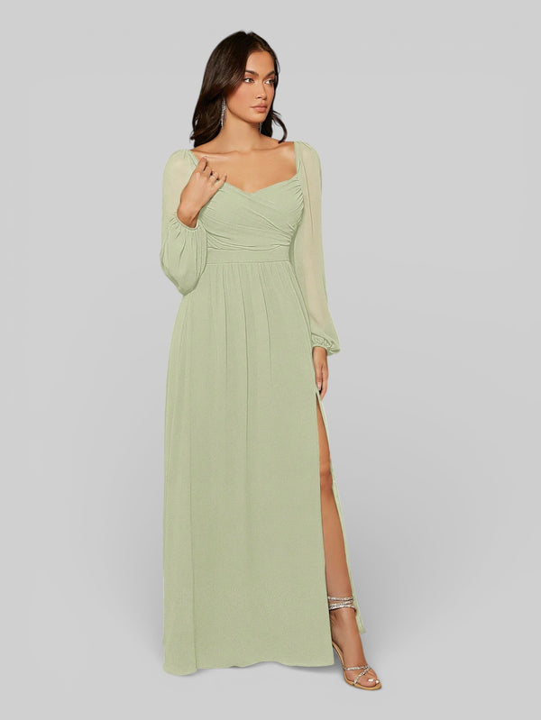 Vestido de Festa Longo com Fenda Angélica - Aurea Dress