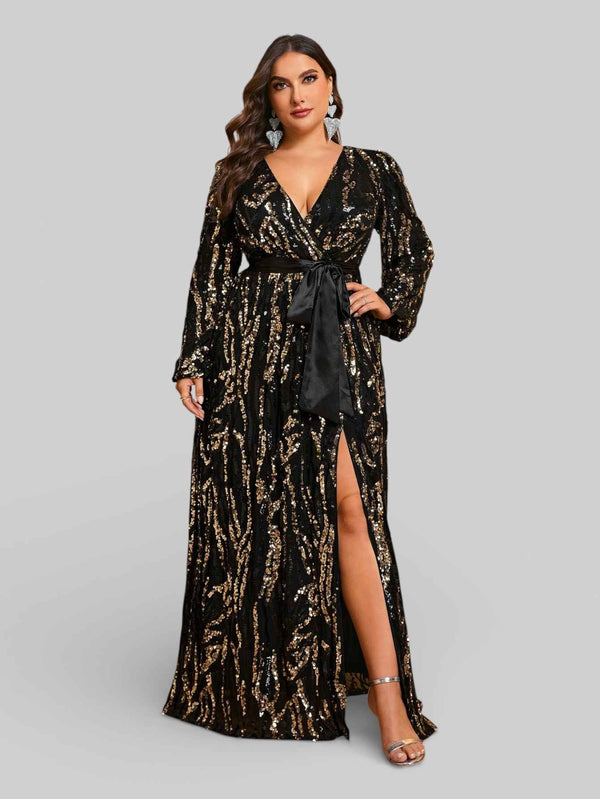 Vestido de Festa Plus Size com Laço Campbell