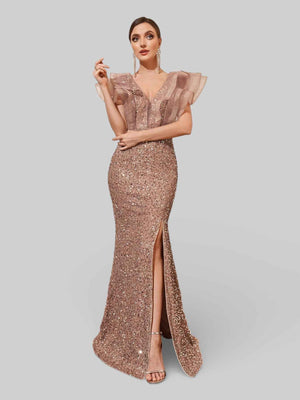Vestido de Festa com Babados Sidney