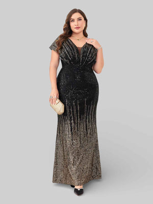 Vestido de Festa Elegance Paetê Degradê