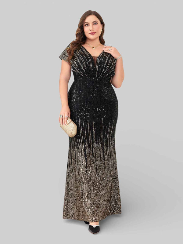 Vestido de Festa Elegance Paetê Degradê