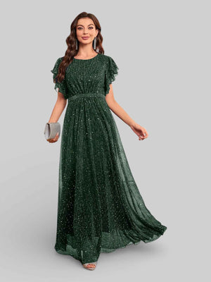Vestido de Festa com Apliques Noruega