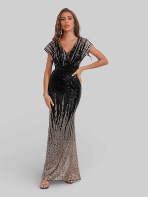 Vestido de Festa Elegance Paetê Degradê
