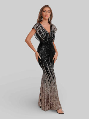 Vestido de Festa Elegance Paetê Degradê