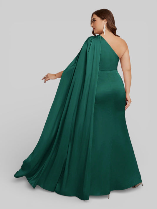 Vestido de Festa Plus Size com Capa Barcellos - Aurea Dress