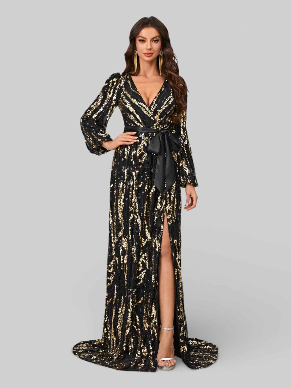 Vestido de Festa Plus Size com Laço Campbell