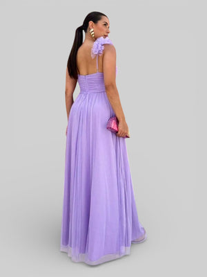 Vestido de Festa Tule com Brilho Glaucia - Aurea Dress