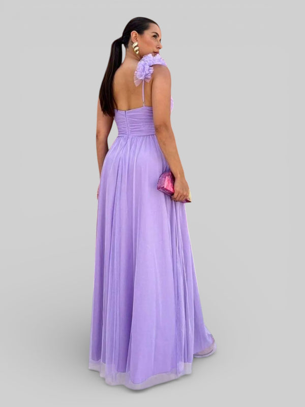 Vestido de Festa Tule com Brilho Glaucia - Aurea Dress