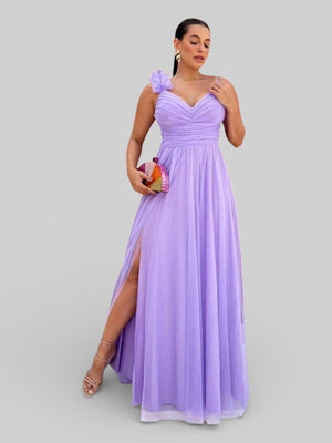 Vestido de Festa Tule com Brilho Glaucia - Aurea Dress