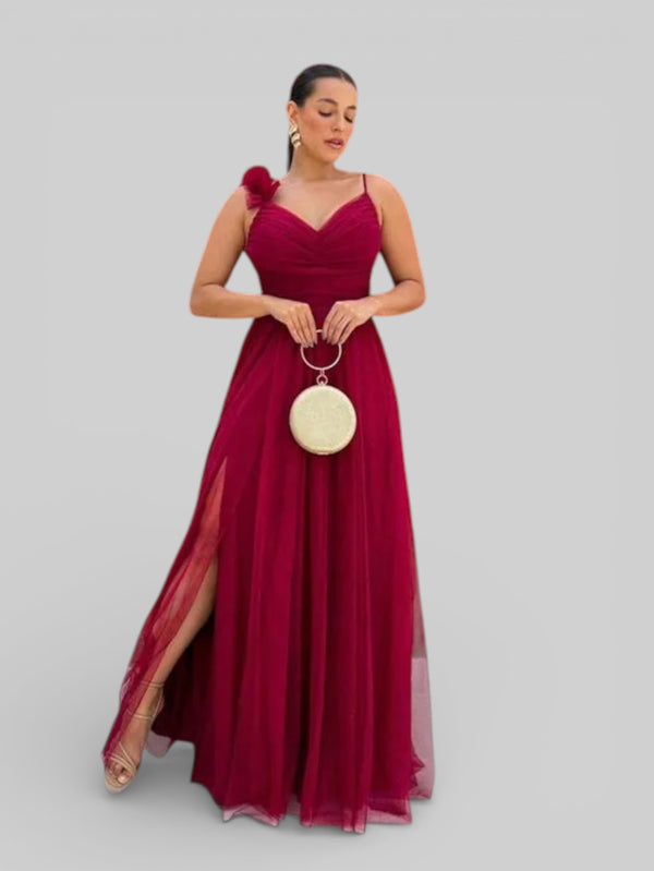 Vestido de Festa Tule com Brilho Glaucia - Aurea Dress