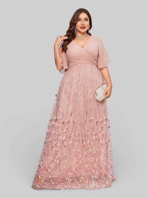 Vestido Longo de Festa com Apliques Alícia
