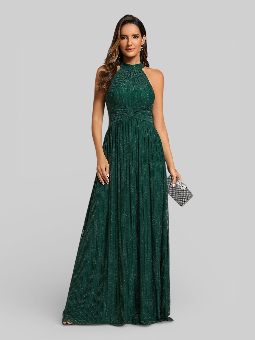 Vestido Longo de Festa Gola Americana Fontenelle - Aurea Dress