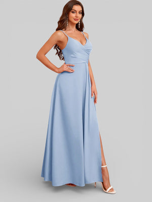 Vestido de Festa Alças Finas com Fenda Monize - Aurea Dress