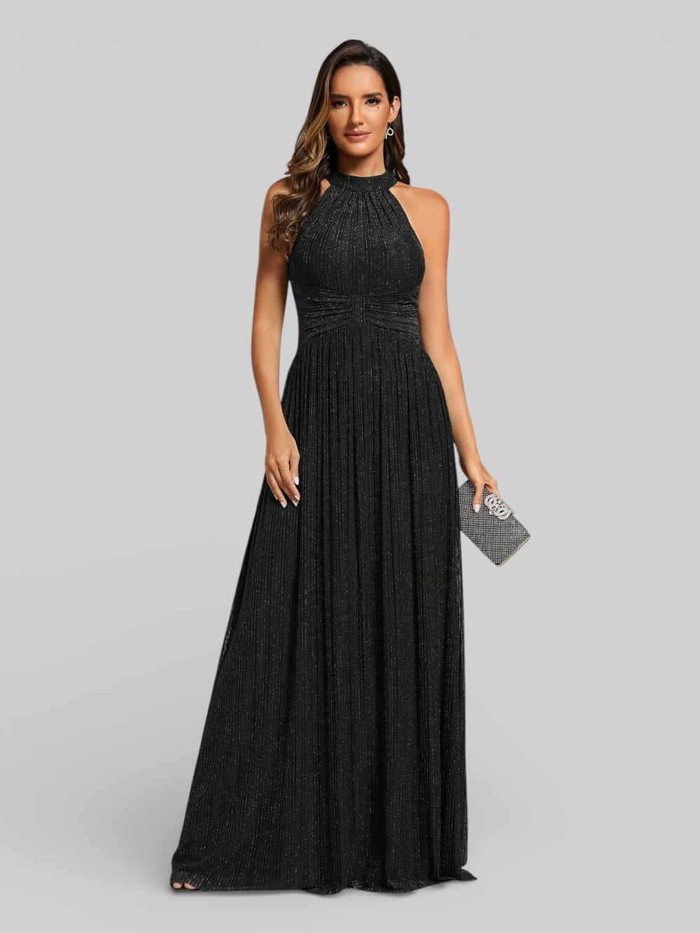 Vestido Longo de Festa Gola Americana Fontenelle - Aurea Dress