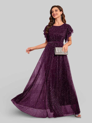 Vestido de Festa com Apliques Noruega