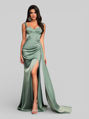Vestido de Festa com Faixa e Strass Volpe - Aurea Dress