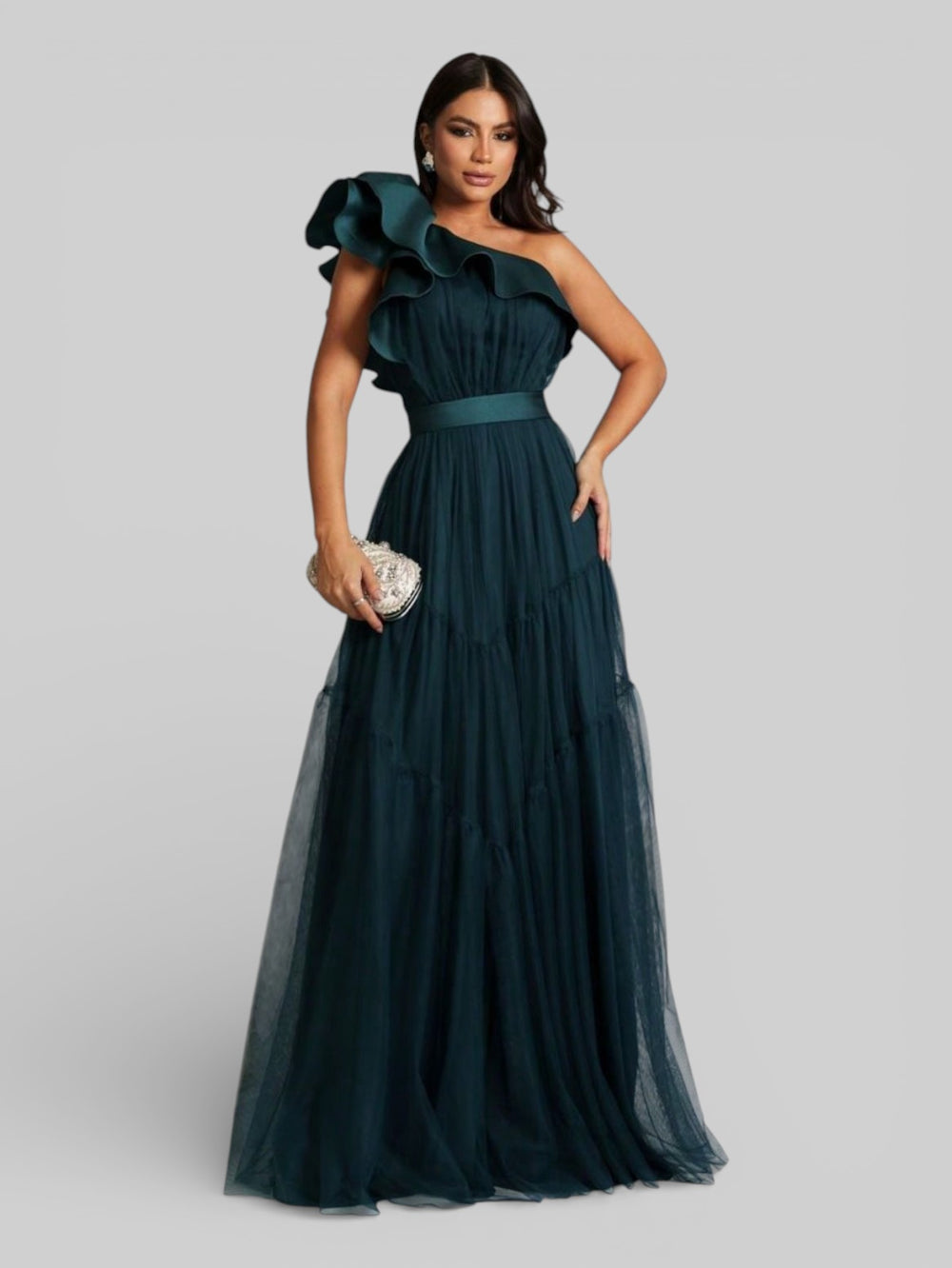Vestido Longo de Festa Tule Alemanha New - Aurea Dress