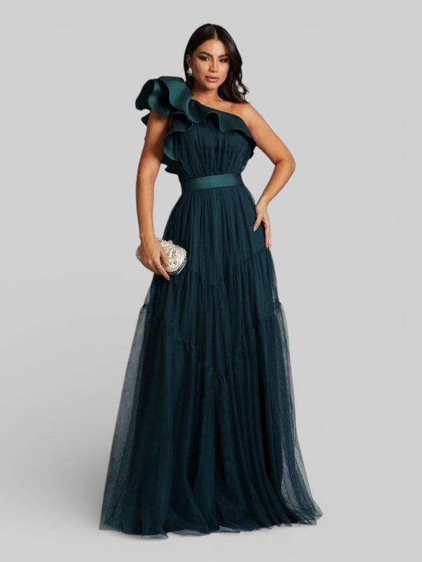 Vestido Longo de Festa Tule Alemanha New - Aurea Dress