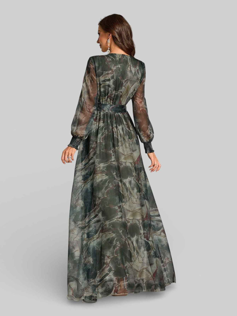 Vestido de Festa Longo Estampado Colors