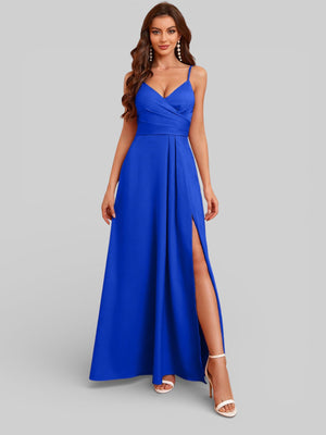 Vestido de Festa Alças Finas com Fenda Monize - Aurea Dress