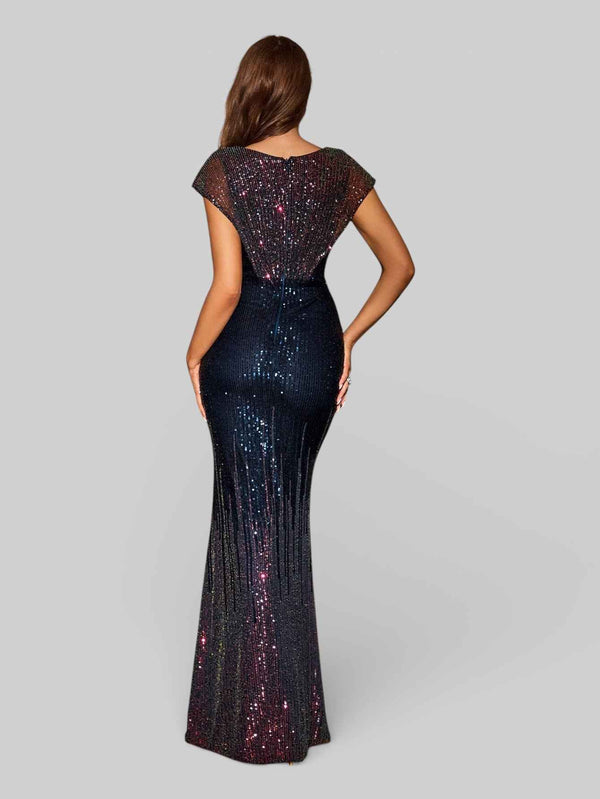 Vestido de Festa Elegance Paetê Degradê