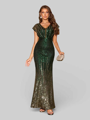 Vestido de Festa Elegance Paetê Degradê