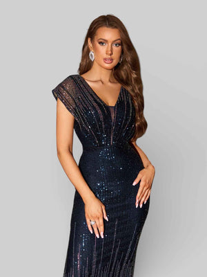 Vestido de Festa Elegance Paetê Degradê