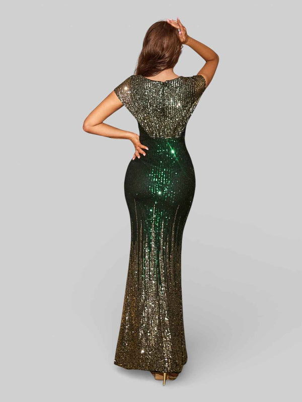 Vestido de Festa Elegance Paetê Degradê
