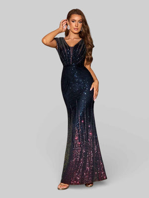 Vestido de Festa Elegance Paetê Degradê