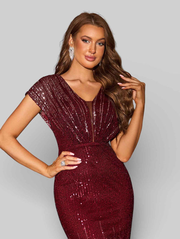 Vestido de Festa Elegance Paetê Degradê