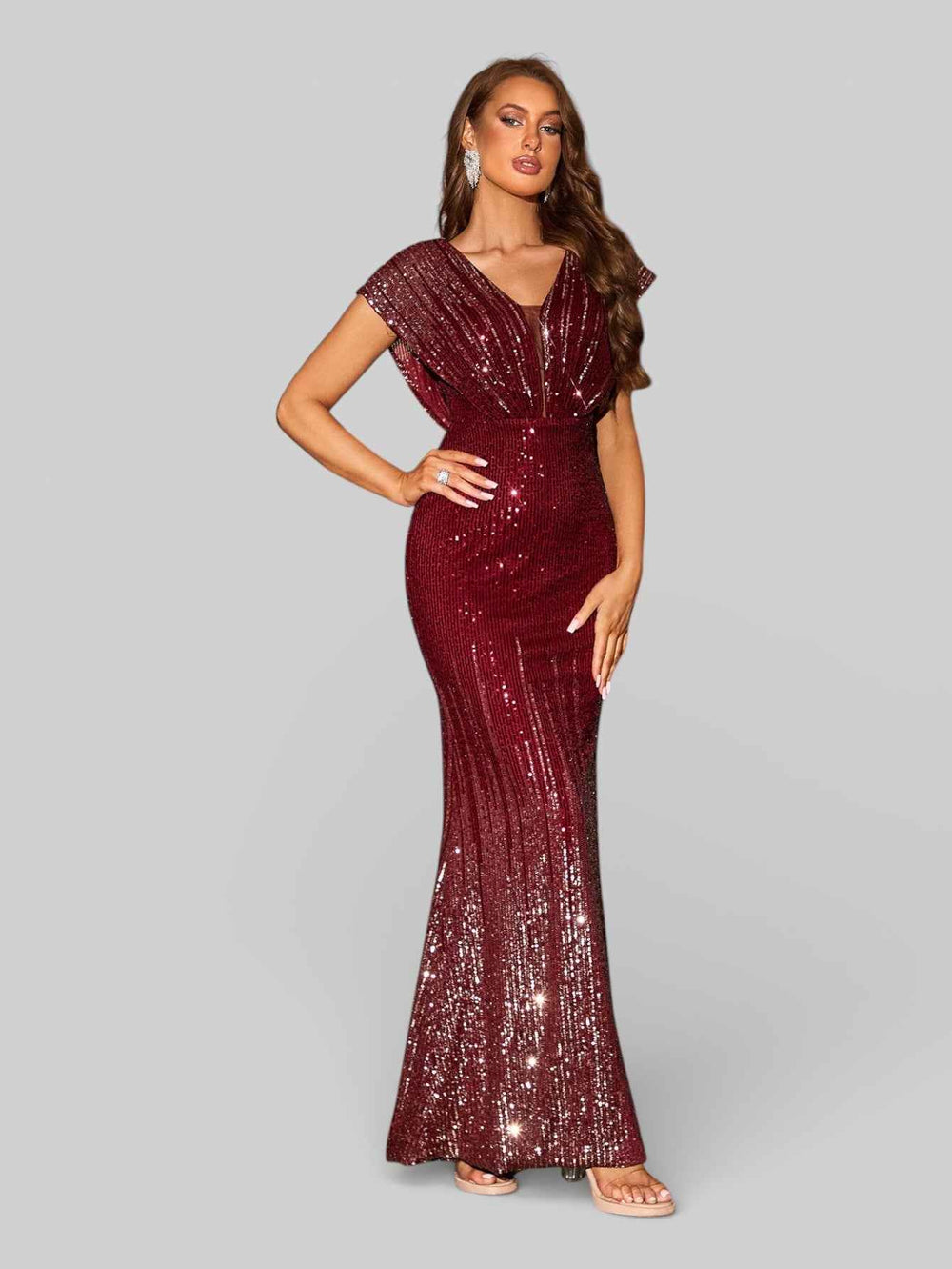 Vestido de Festa Elegance Paetê Degradê