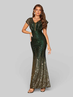 Vestido de Festa Elegance Paetê Degradê