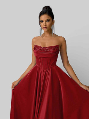 Vestido de Festa Tomara que Caia Corset