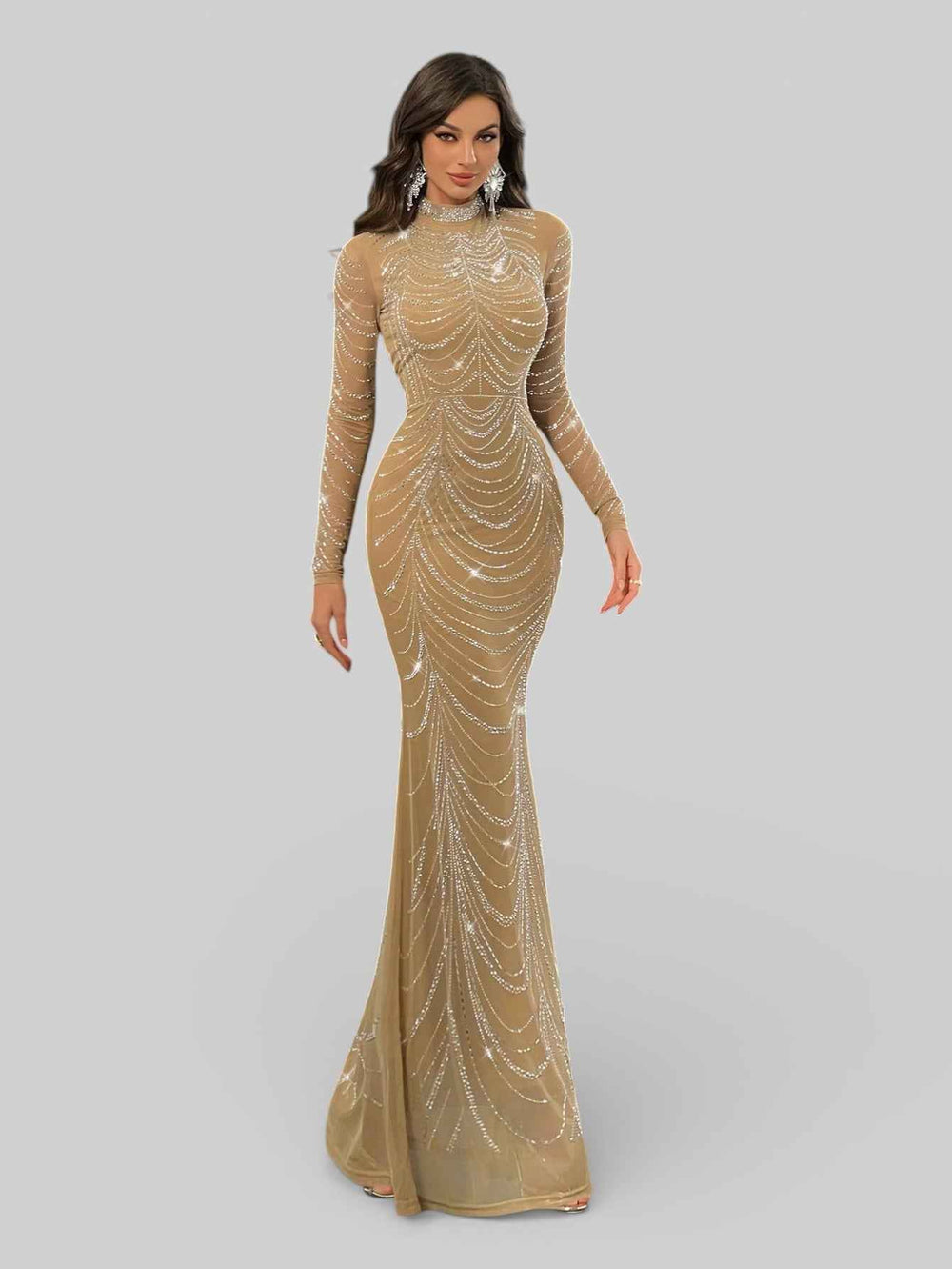 Vestido de Festa Longo Super Luxo Califórnia New