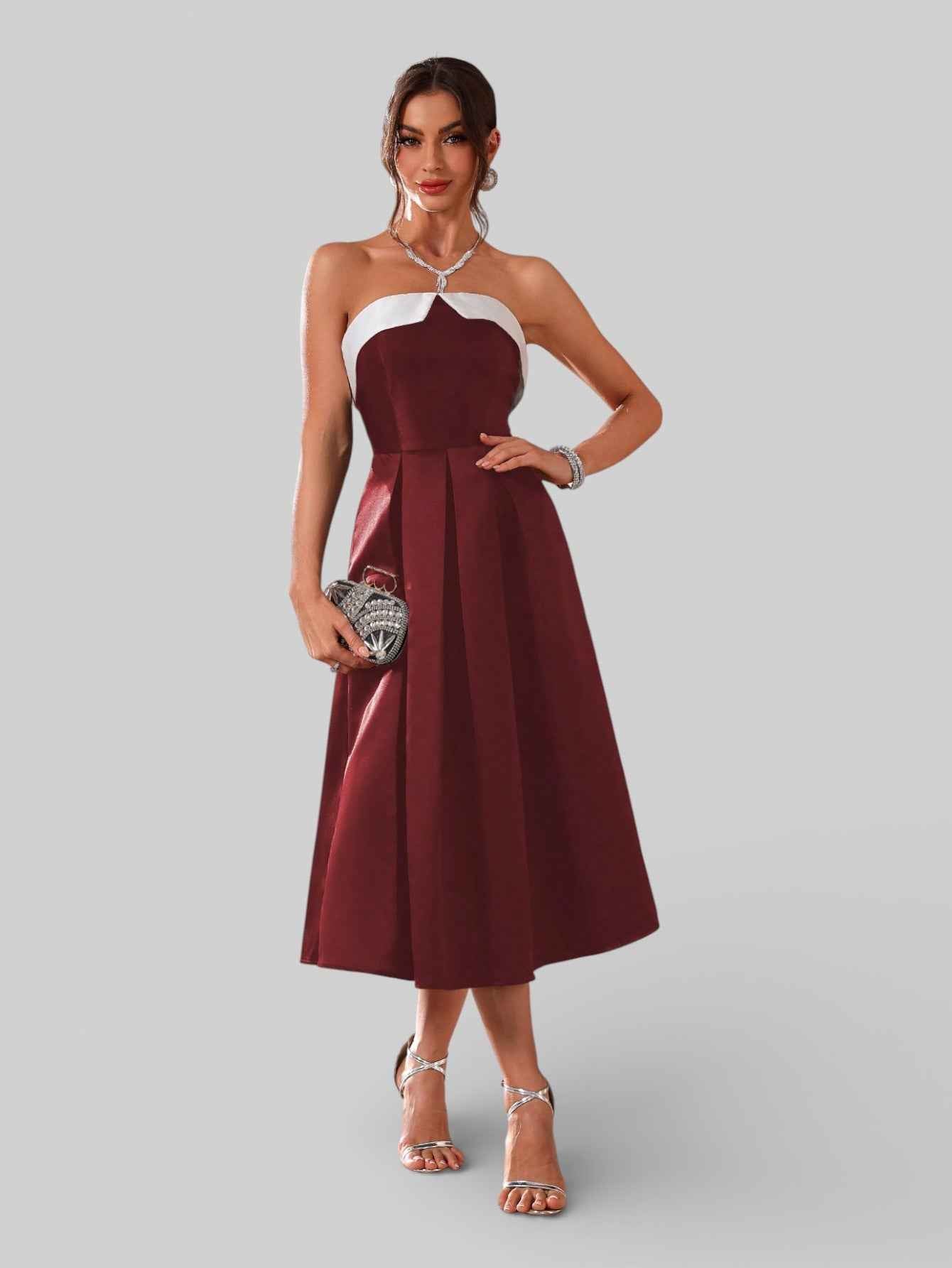 Vestido de Festa Midi Formal Dress
