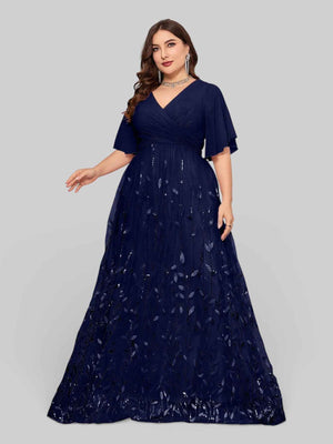Vestido Longo de Festa com Apliques Alícia
