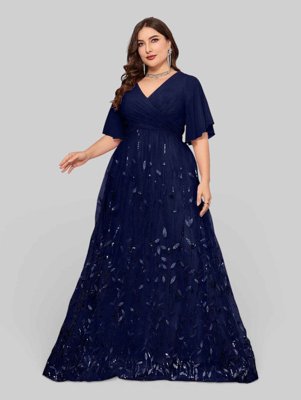Vestido Longo de Festa com Apliques Alícia