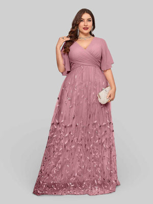 Vestido Longo de Festa com Apliques Alícia