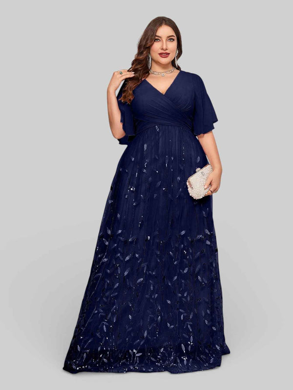 Vestido Longo de Festa com Apliques Alícia