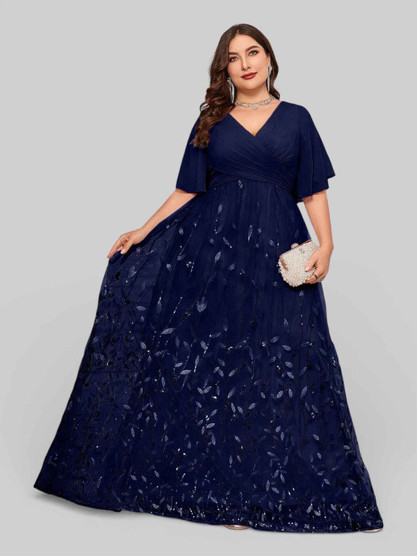 Vestido Longo de Festa com Apliques Alícia