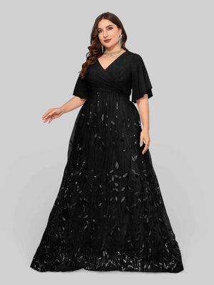 Vestido Longo de Festa com Apliques Alícia